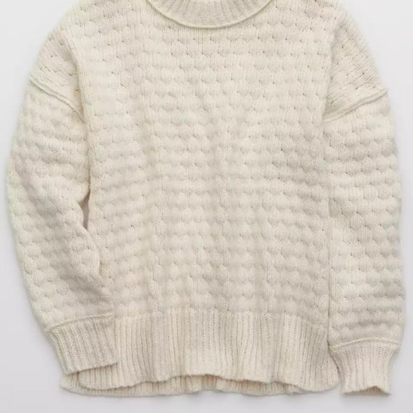 On Hold;NWT Aerie Oversized Crew Sweater 'Natural' - Picture 5 of 12